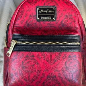 Loungefly Red and Black Backpack
